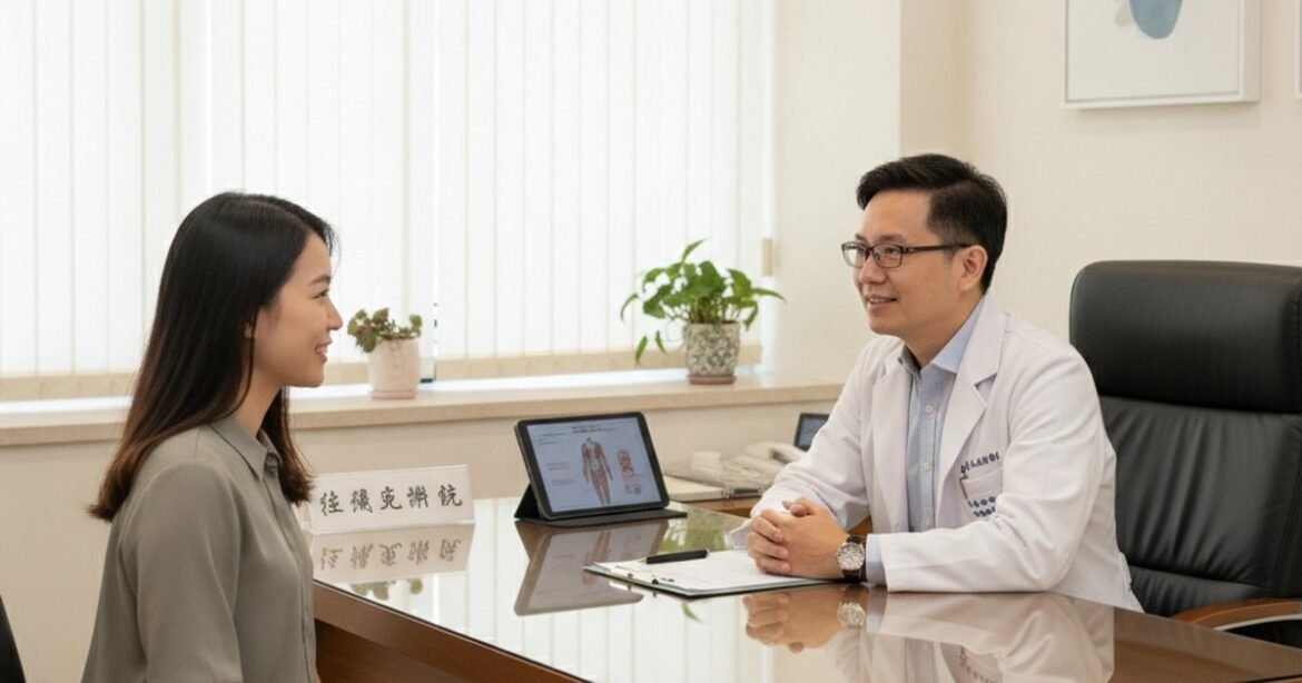 吳芮醫師講解肝斑治療的整合原則，強調效率與溫和兼顧。